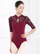 Autumn/Winter Lace Stand-up Collar Ballet Leotard Practice Clothing - Dorabear