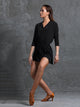 Autumn/Winter Lapel Bat Long-sleeved Latin Dance Dress Training Clothes - Dorabear