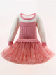 Autumn/Winter Long-sleeved Dress Sweater Soft Yarn Stitching Tutu Skirt - Dorabear