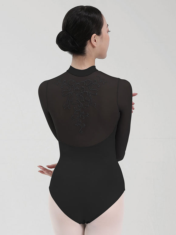 Autumn/Winter Long-sleeved Embroidered Ballet Leotard Practice Clothes - Dorabear