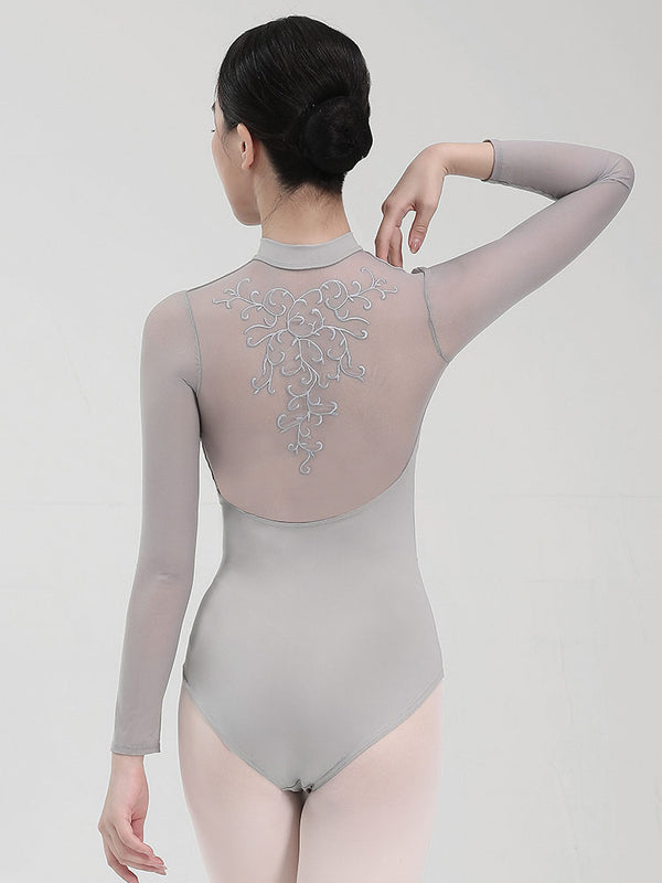 Autumn/Winter Long-sleeved Embroidered Ballet Leotard Practice Clothes - Dorabear