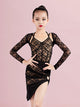 Autumn/Winter Long-sleeved Lace Suit Latin Dance Practice Clothes - Dorabear