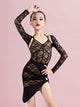 Autumn/Winter Long-sleeved Lace Suit Latin Dance Practice Clothes - Dorabear