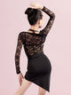 Autumn/Winter Long-sleeved Lace Suit Latin Dance Practice Clothes - Dorabear