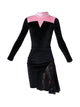 Autumn/Winter Long Sleeve Turtleneck Velvet Latin Dance Suits - Dorabear