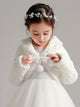 Autumn/Winter Long Sleeved Thickened Shawl Flower Girl's Plush Waistcoat - Dorabear