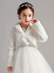 Autumn/Winter Long Sleeved Thickened Shawl Flower Girl's Plush Waistcoat - Dorabear