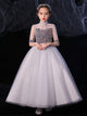 Autumn/Winter Performance Costume Girls' Evening Gown Birthday Princess Dress Flower Girl Wedding Dress - Dorabear