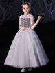 Autumn/Winter Performance Costume Girls' Evening Gown Birthday Princess Dress Flower Girl Wedding Dress - Dorabear