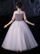 Autumn/Winter Performance Costume Girls' Evening Gown Birthday Princess Dress Flower Girl Wedding Dress - Dorabear