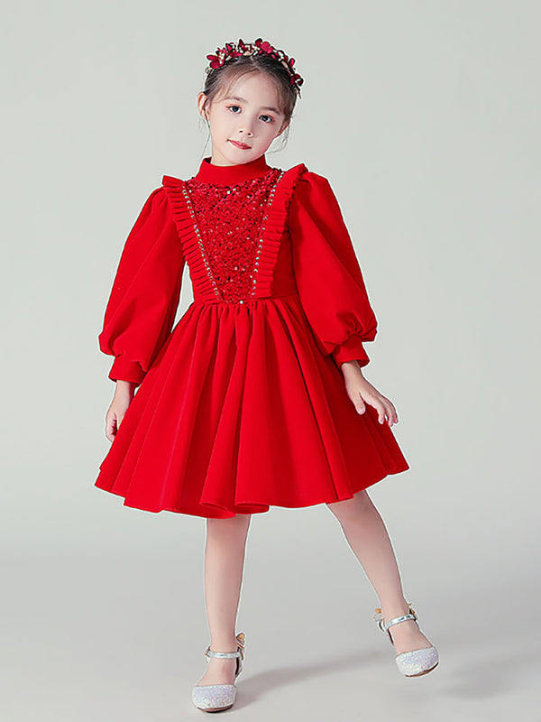 Autumn/Winter Performance Costume Long Sleeve Evening Gown Princess Dress - Dorabear