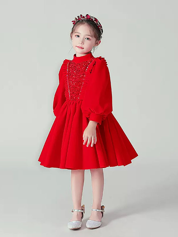 Autumn/Winter Performance Costume Long Sleeve Evening Gown Princess Dress - Dorabear