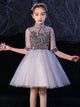 Autumn/ Winter Piano Performance Costume Puffy Dress  Evening Gown Flower Girl Wedding Dress - Dorabear