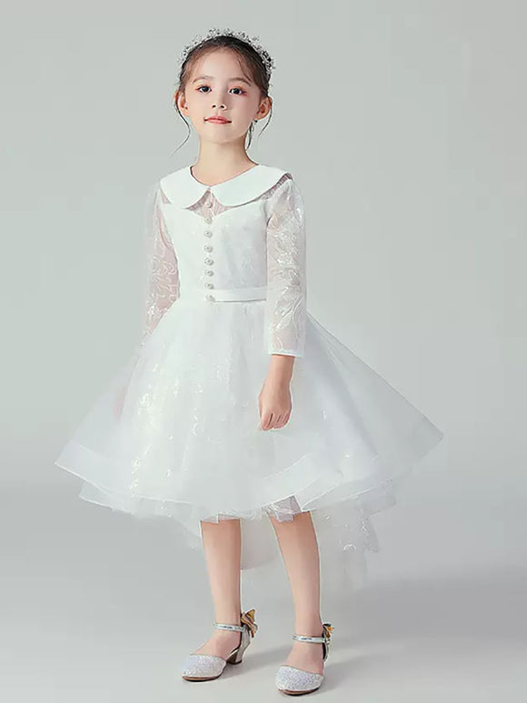 Autumn/Winter Princess Dress Flower Girl's Wedding Dress Piano Performance Costume - Dorabear