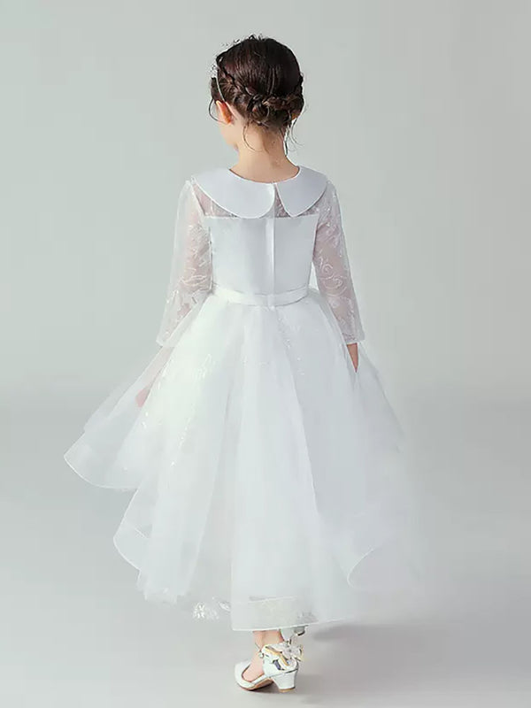 Autumn/Winter Princess Dress Flower Girl's Wedding Dress Piano Performance Costume - Dorabear