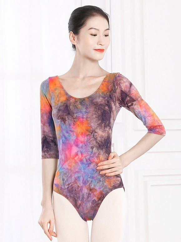 Autumn/Winter Print Tight-fitting Ballet Leotard Dacnce Practice Clothes - Dorabear