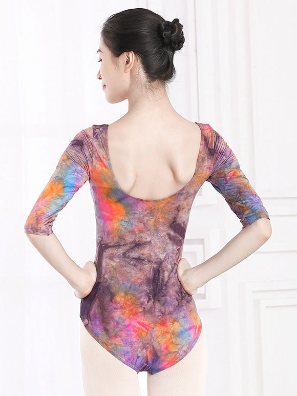 Autumn/Winter Print Tight-fitting Ballet Leotard Dacnce Practice Clothes - Dorabear