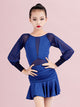 Autumn/Winter Round Neck Long-sleeved Suit Latin Dance Practice Clothes - Dorabear