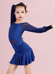 Autumn/Winter Round Neck Long-sleeved Suit Latin Dance Practice Clothes - Dorabear