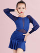 Autumn/Winter Round Neck Long-sleeved Suit Latin Dance Practice Clothes - Dorabear