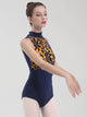 Autumn/Winter Stand-up Collar Velvet Sleeveless Ballet Leotard - Dorabear