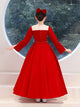 Autumn/Winter Thickened Princess Dress Evening Gown Long Sleeve Performance Costume - Dorabear