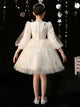 Autumn/Winter Velvet Performance Costume Girl's Evening Gown Princess Dress Wedding Dress - Dorabear