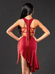 Back Cross Hollow Fringe Latin Dance Sleeveless Dress Exercise Clothes - Dorabear