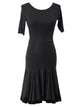 Back Hollow Cross Kink Latin Dance Hip Dress Training Clothes - Dorabear