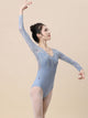 Ballet Costume Lace Long Sleeve Stereo Embroidered Mesh Splicing Leotard - Dorabear