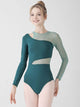 Ballet Lace Patchwork Leotard Long-sleeved High-crotch Training Clothes - Dorabear