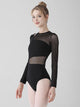 Ballet Lace Patchwork Leotard Long-sleeved High-crotch Training Clothes - Dorabear