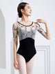 Ballet Leotard Embroidered Mesh Backless Dance Practice Clothing - Dorabear