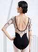 Ballet Leotard Embroidered Mesh Backless Dance Practice Clothing - Dorabear