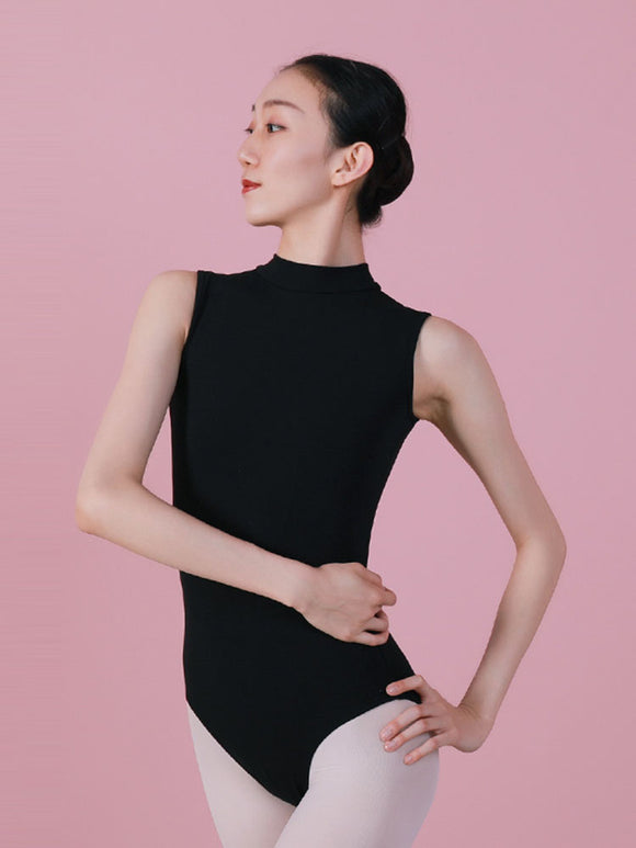 Ballet Leotard Sleeveless Stand-up Collar Basic Training Clothes - Dorabear