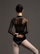 Ballet Long-sleeved Embroidered Leotard Deep V-neck Training Clothes - Dorabear