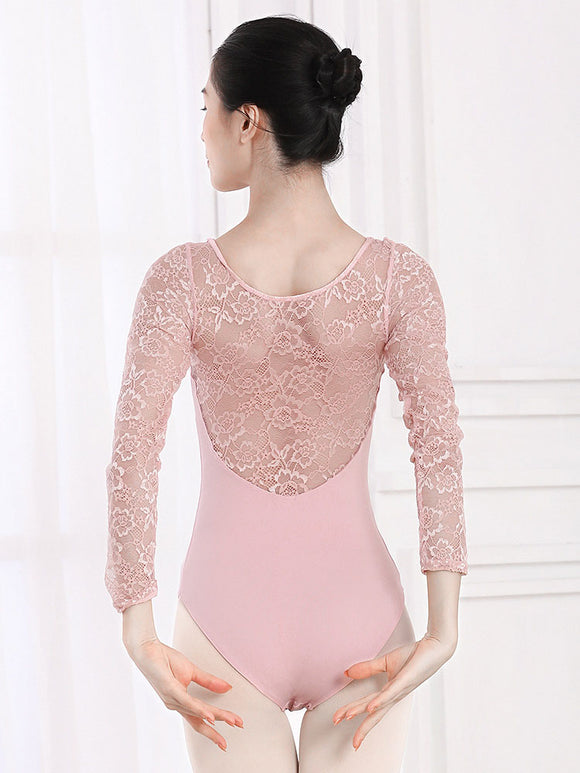 Ballet Long-sleeved Lace Practice Clothes Dance Leotard - Dorabear