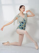 Ballet Mesh Tie Floral Leotard Dance Practice Clothes - Dorabear