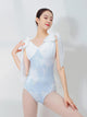 Ballet Mesh Tie Floral Leotard Dance Practice Clothes - Dorabear