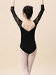 Ballet Mid-Sleeve V-Neck Pleated leotard Adult Dance Exercise Clothes - Dorabear