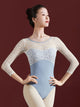 Ballet Practice Clothes U-shaped Backless Stereo Lace Round Neck Leotard - Dorabear