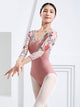 Ballet Print Patchwork Long Sleeve Bodysuit Adult Figure Base Training Clothes - Dorabear