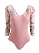 Ballet Print Patchwork Long Sleeve Bodysuit Adult Figure Base Training Clothes - Dorabear