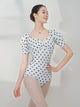 Ballet Puff Sleeve Tie Leotard Dance Exercise Clothes - Dorabear