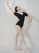 Ballet Puff Sleeve Tie Leotard Dance Exercise Clothes - Dorabear