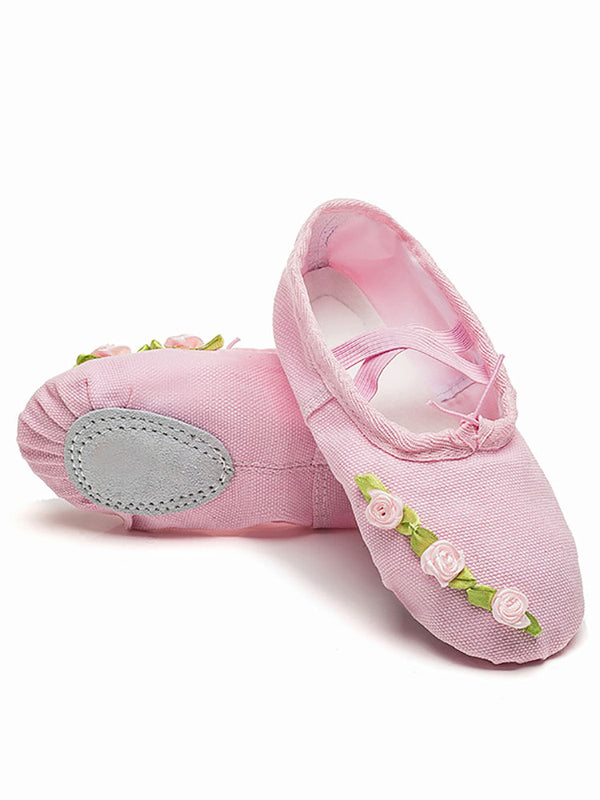 Ballet Shoes Handmade Small Flowers Soft Sole Dance Shoes - Dorabear