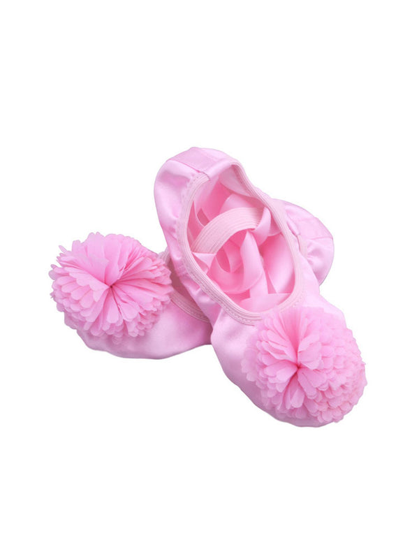 Ballet Shoes Stain Flower Indoor Soft Sole Exercise Shoes - Dorabear