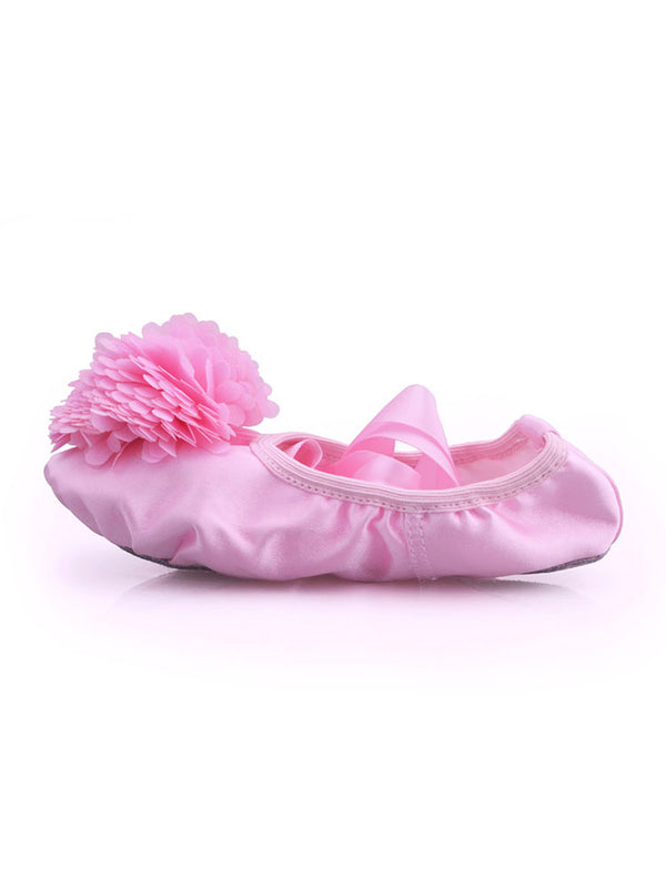 Ballet Shoes Stain Flower Indoor Soft Sole Exercise Shoes - Dorabear