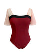 Ballet Square Collar Small Flying Sleeve Leotard Dance Practice Clothes - Dorabear