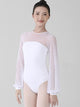 Ballet Training Clothes White Long-sleeved Gauze Dance Leotard - Dorabear